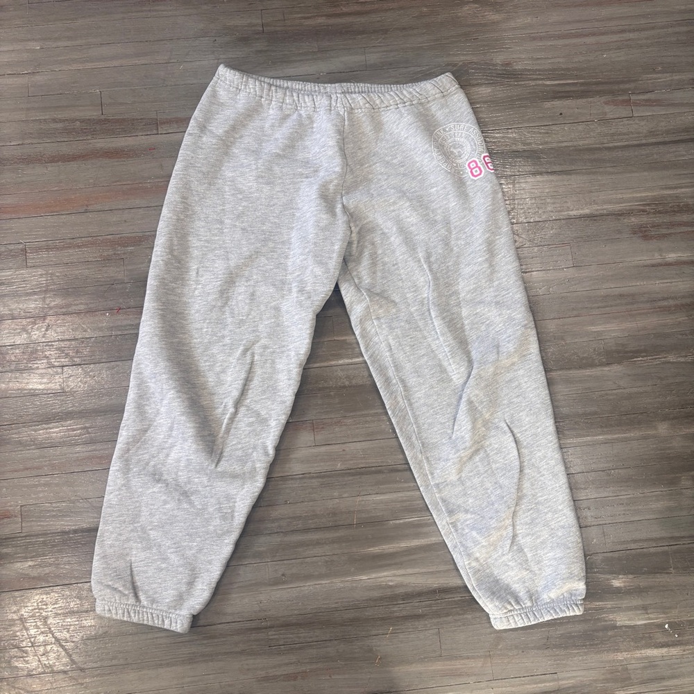 Victoria's Secret Gray Lounge Pants with Pink Accent - Picture 4 of 4